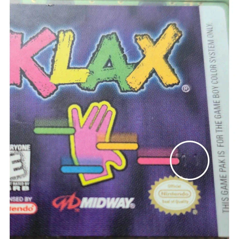 Klax - Game Boy Color - CGB-ALXE-USA - 11 Stamp - Tested‎